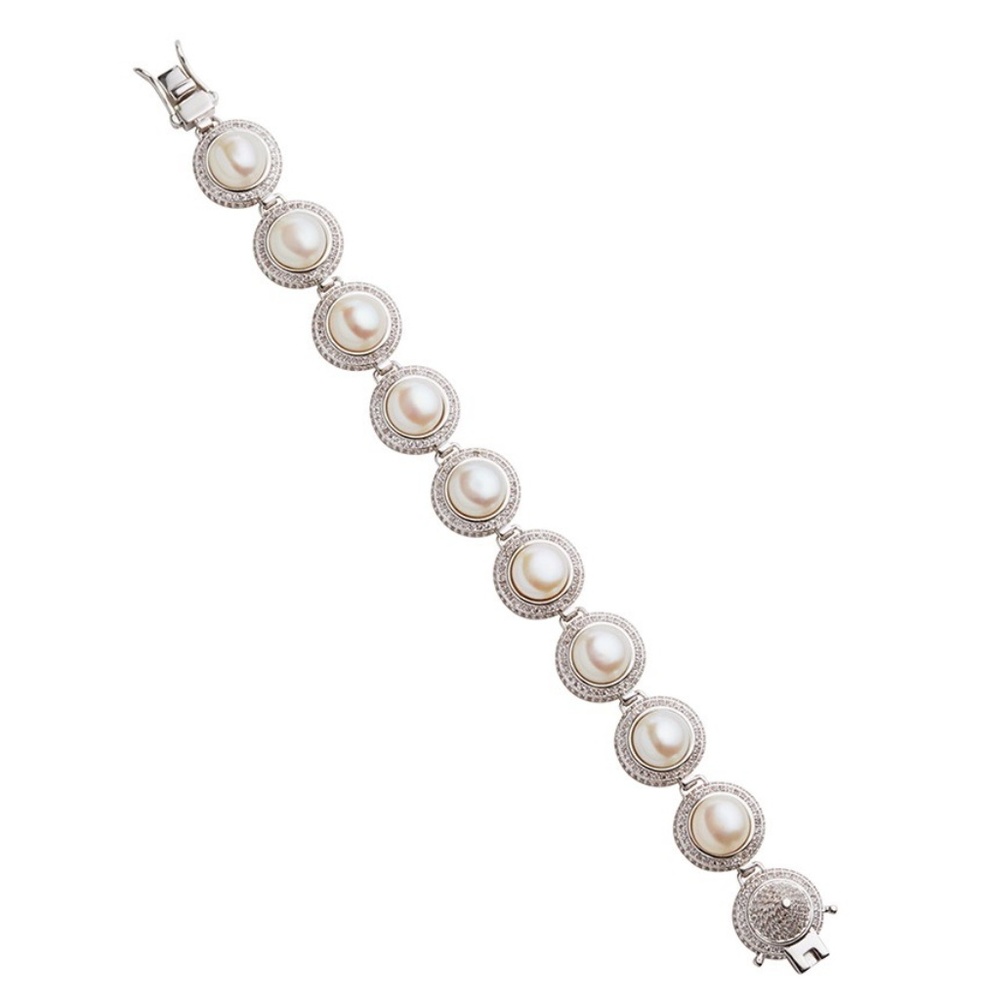 Eddie Borgo Pave Pearl Dome Bracelet